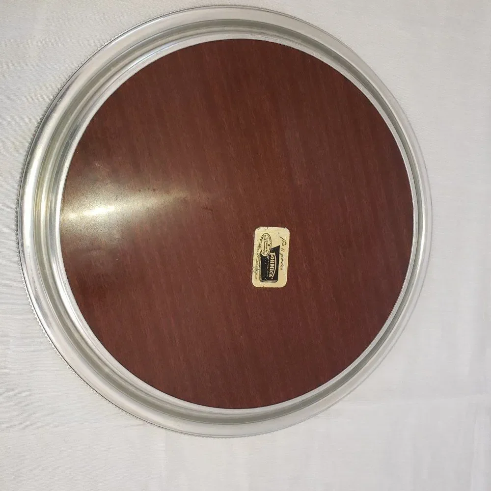 Mid Century Modern 14” Round Formica Serving Tray Butler Good Housekeeping Seal